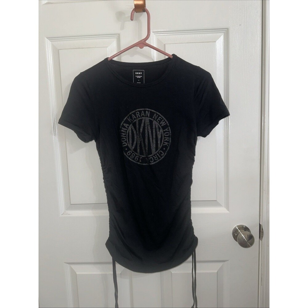 DKNY The Everywhere Tee Shirt Size Small Ruched On Sides